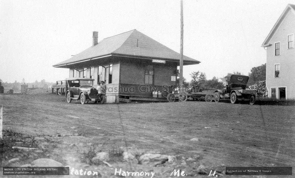 Postcard: Station, Harmony, Maine